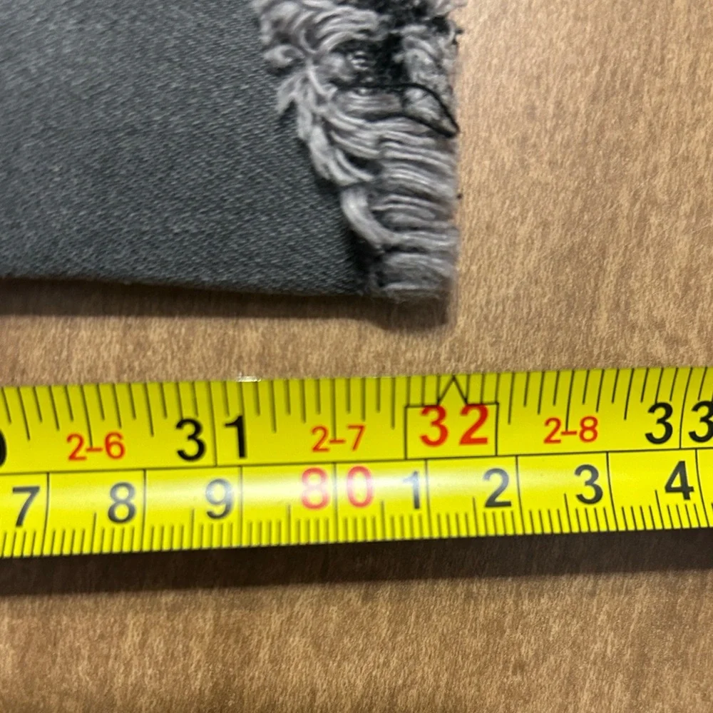 Pistola x Anthropologie Low Rise Gray Flare Jeans Frayed Hem 29 (30x32)⁠ HH